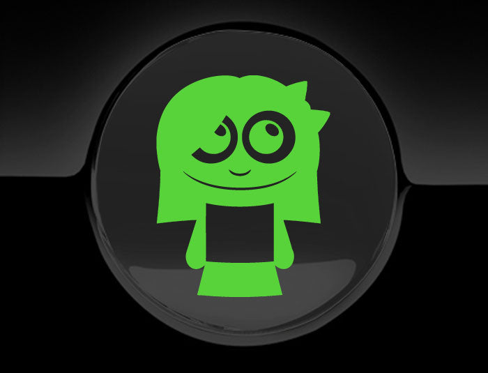 Adorable Girl Fuel Cap Car Sticker