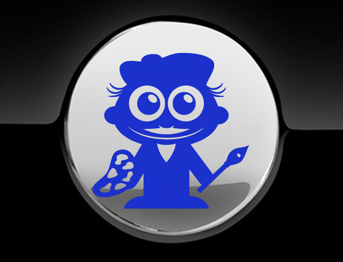 Adorable Artist Fuel Cap Car Sticker