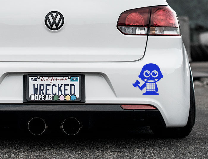 Adorable Lumberjack Bumper Car Sticker