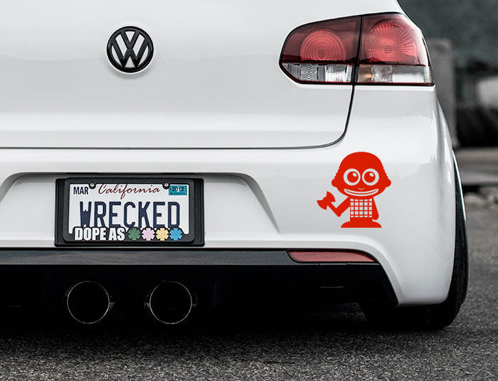 Adorable Lumberjack Bumper Car Sticker