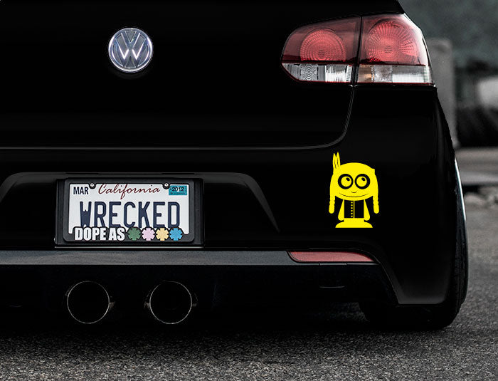 Adorable Indian Bumper Car Sticker