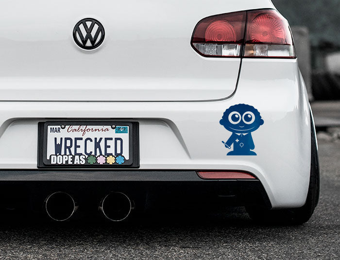 Adorable Doctor Bumper Car Sticker