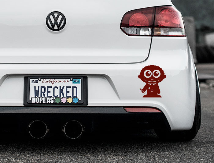 Adorable Doctor Bumper Car Sticker