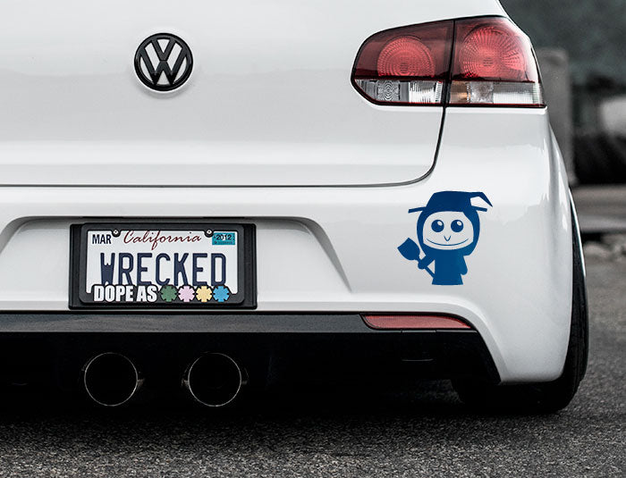 Adorable Witch Bumper Car Sticker