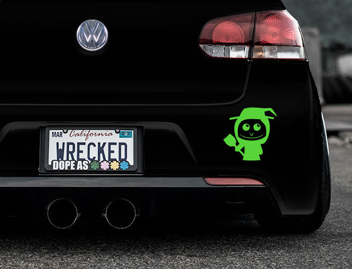 Adorable Witch Bumper Car Sticker