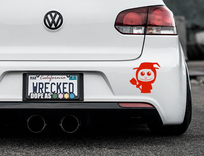 Adorable Witch Bumper Car Sticker