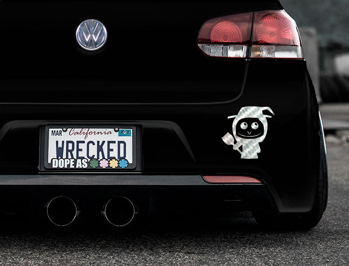 Adorable Witch Bumper Car Sticker