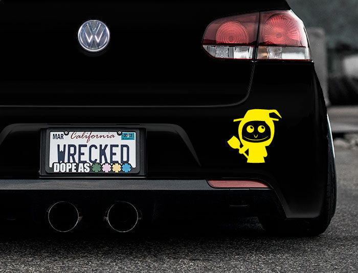 Adorable Witch Bumper Car Sticker
