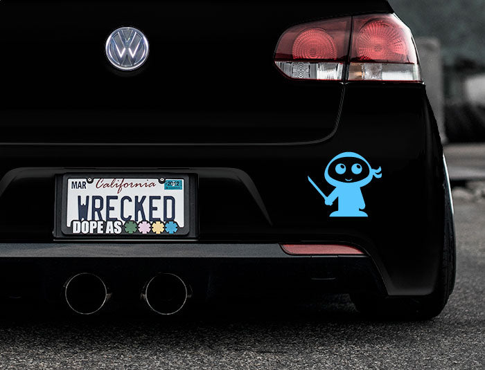 Adorable Ninja Bumper Car Sticker