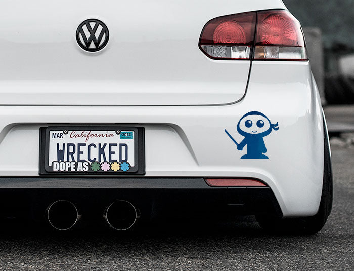 Adorable Ninja Bumper Car Sticker