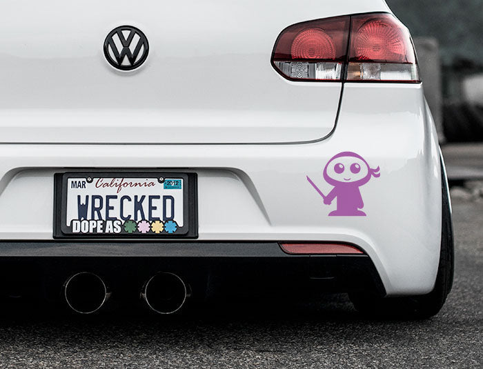Adorable Ninja Bumper Car Sticker