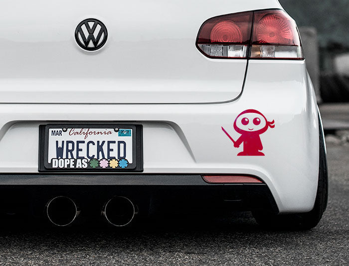 Adorable Ninja Bumper Car Sticker