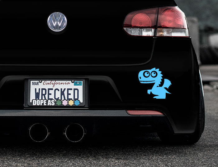 Adorable Dragon Bumper Car Sticker