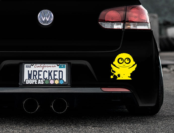 Adorable Cupid Bumper Car Sticker