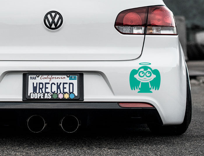 Adorable Angel Bumper Car Sticker