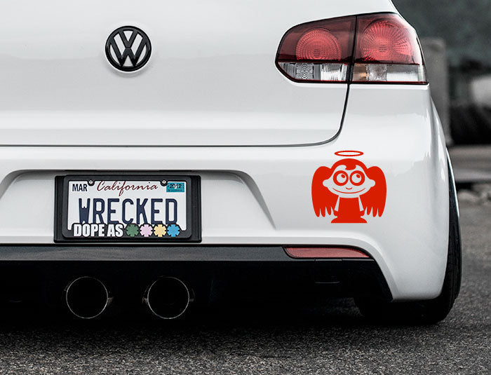 Adorable Angel Bumper Car Sticker