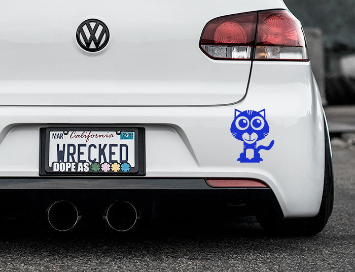 Adorable Tiger Bumper Car Sticker