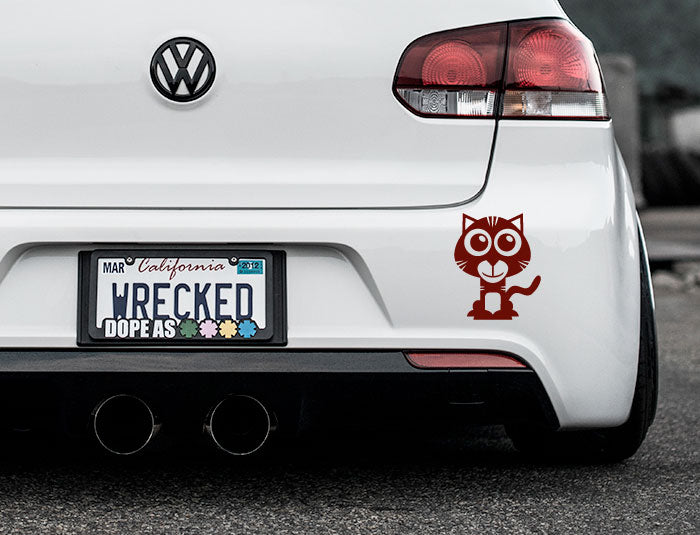 Adorable Tiger Bumper Car Sticker