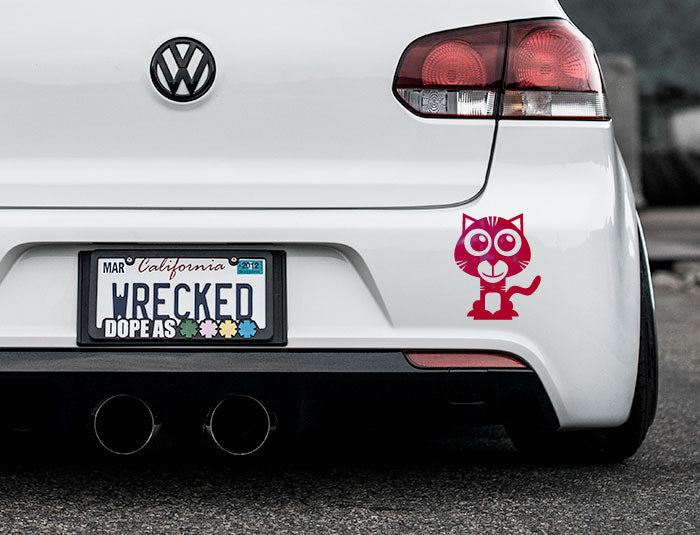 Adorable Tiger Bumper Car Sticker