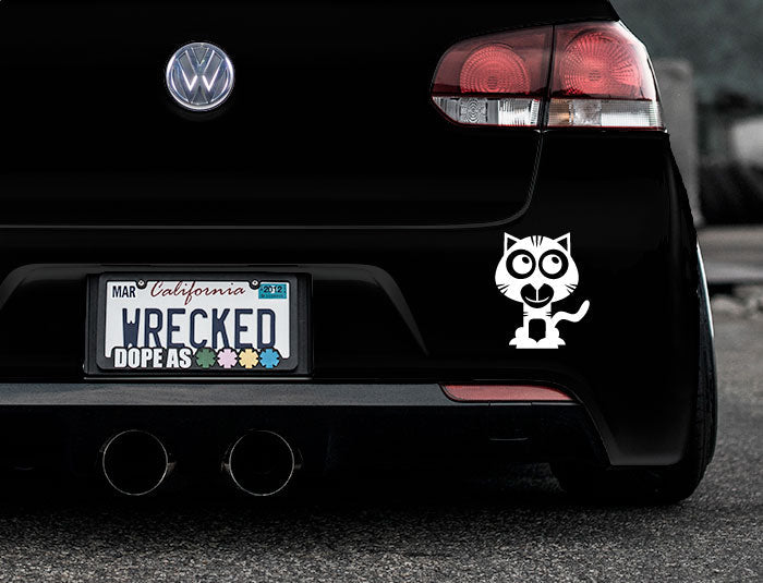 Adorable Tiger Bumper Car Sticker