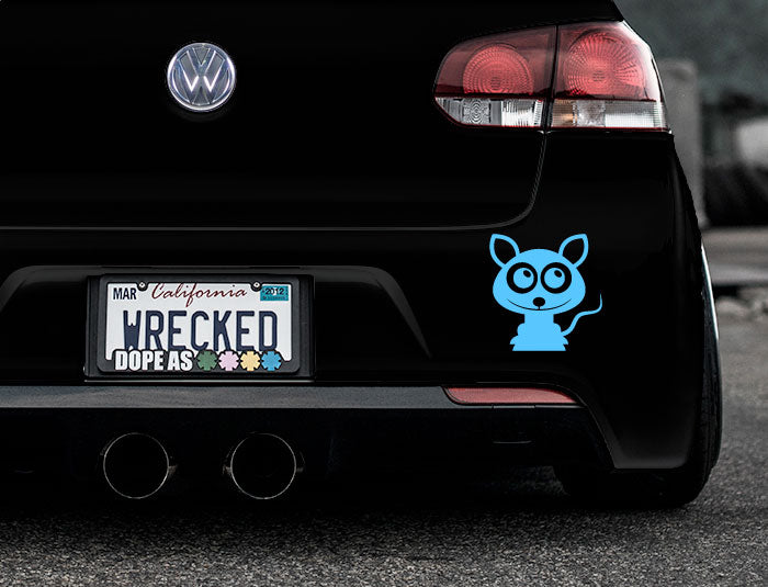 Adorable Rat Bumper Car Sticker