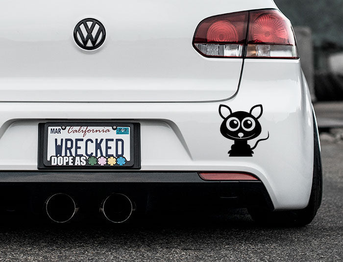 Adorable Rat Bumper Car Sticker