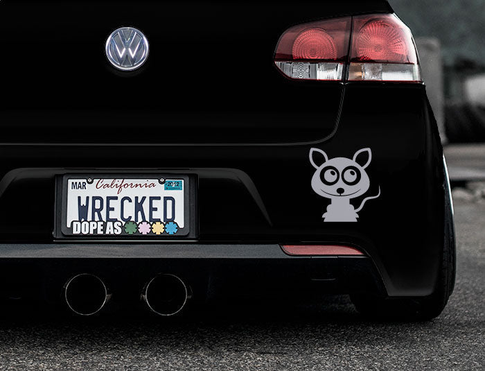 Adorable Rat Bumper Car Sticker
