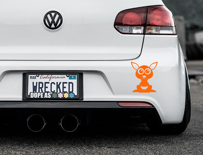 Adorable Kangaroo Bumper Car Sticker