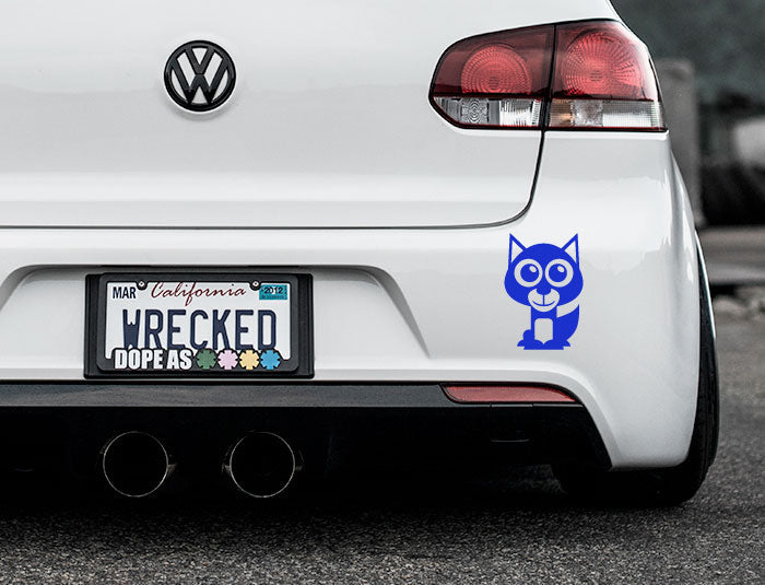 Adorable Husky Bumper Car Sticker