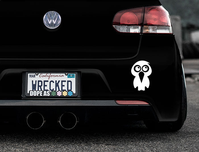 Adorable Hawk Bumper Car Sticker