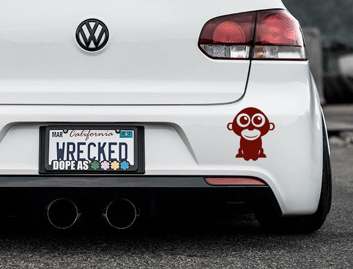 Adorable Gorilla Bumper Car Sticker