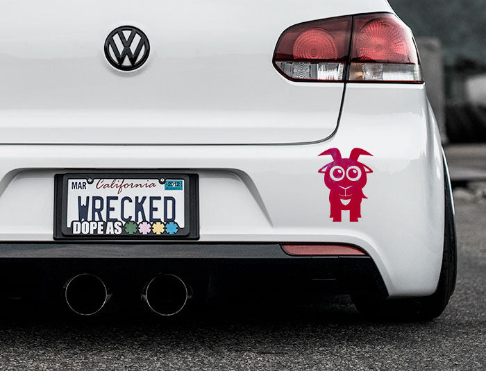 Adorable Goat Bumper Car Sticker