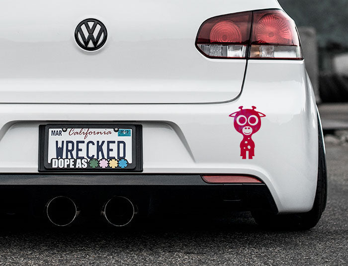 Adorable Giraffe Bumper Car Sticker