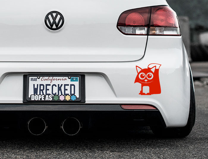 Adorable Fox Bumper Car Sticker