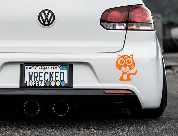 Adorable Cheetah Bumper Car Sticker