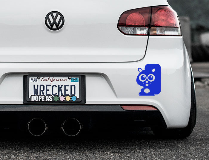 Adorable Beaver Bumper Car Sticker