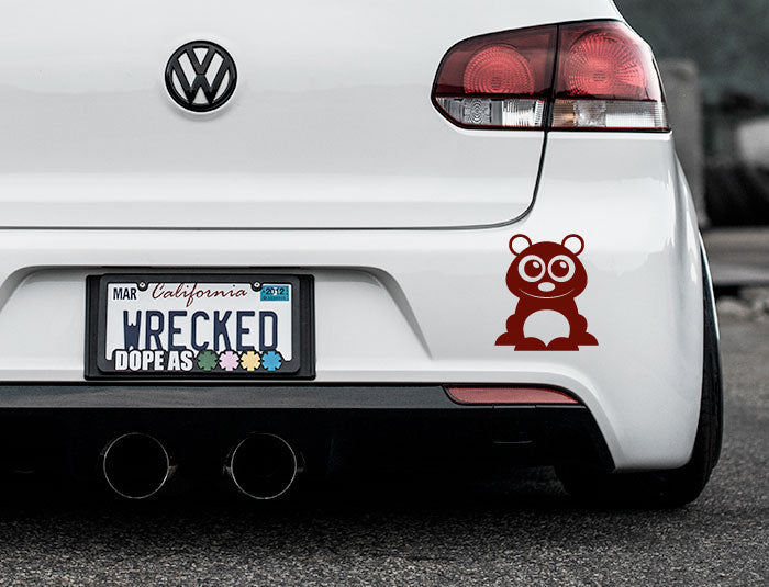 Adorable Bear Bumper Car Sticker