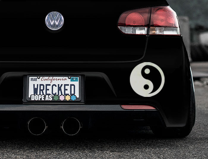 Yin Yang Bumper Car Sticker