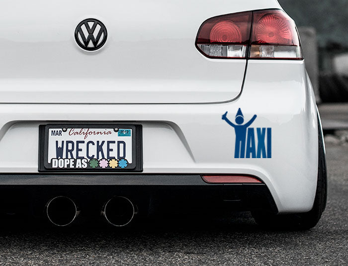 Taxi Drunk Bumper Car Sticker