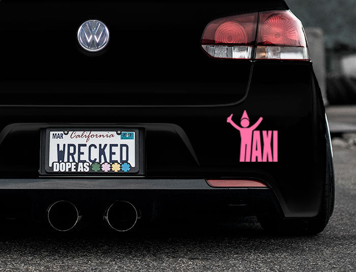 Taxi Drunk Bumper Car Sticker