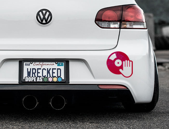 DJ Music Bumper Car Sticker