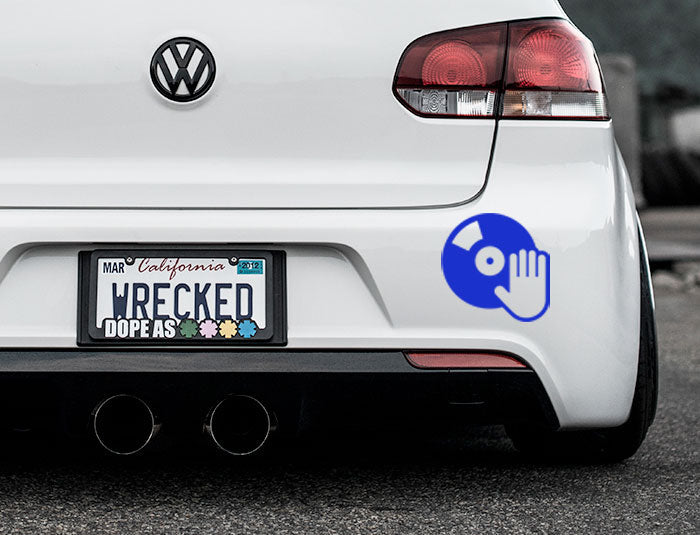 DJ Music Bumper Car Sticker