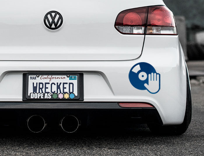 DJ Music Bumper Car Sticker