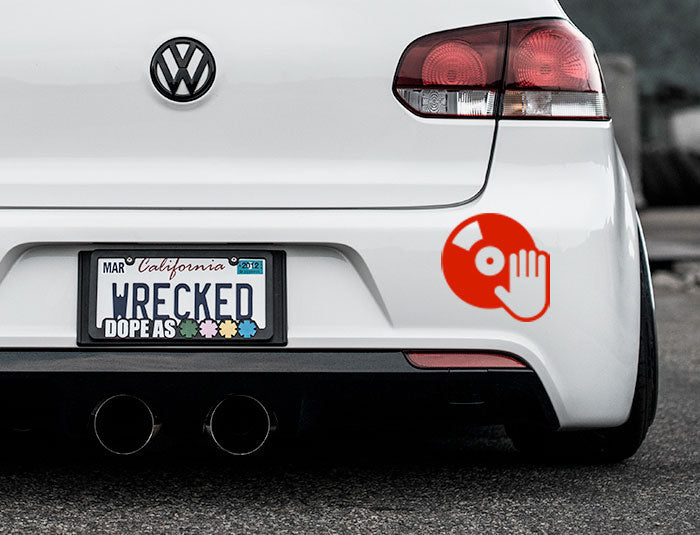 DJ Music Bumper Car Sticker