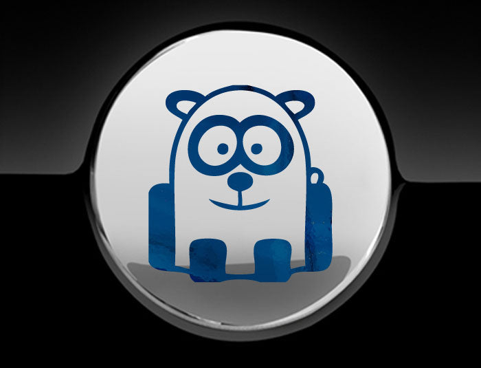 Funny Cartoon Panda Fuel Cap Cover Car Sticker