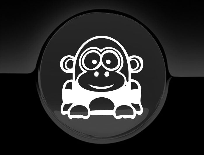 Funny Cartoon Gorilla Fuel Cap Cover Car Sticker