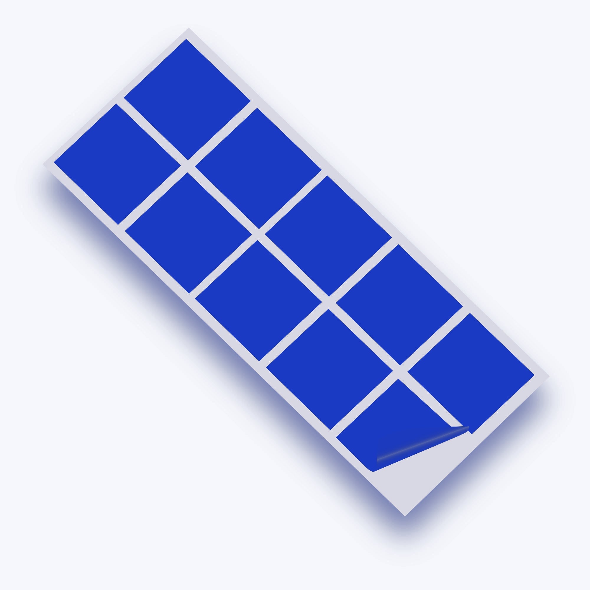 Briliiant Blue Matte 100mm SQ Vinyl Wall Tile Stickers Kitchen & Bathroom Transfers