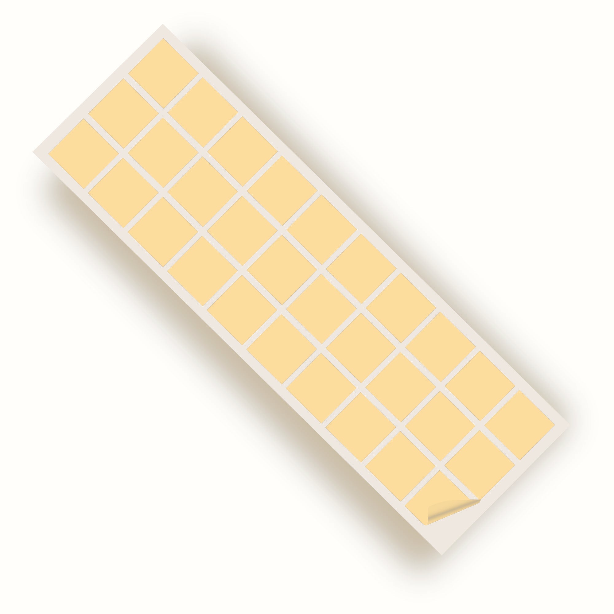 Cream Matte 2 in SQ Vinyl Wall Tile Stickers Kitchen & Bathroom Transfers