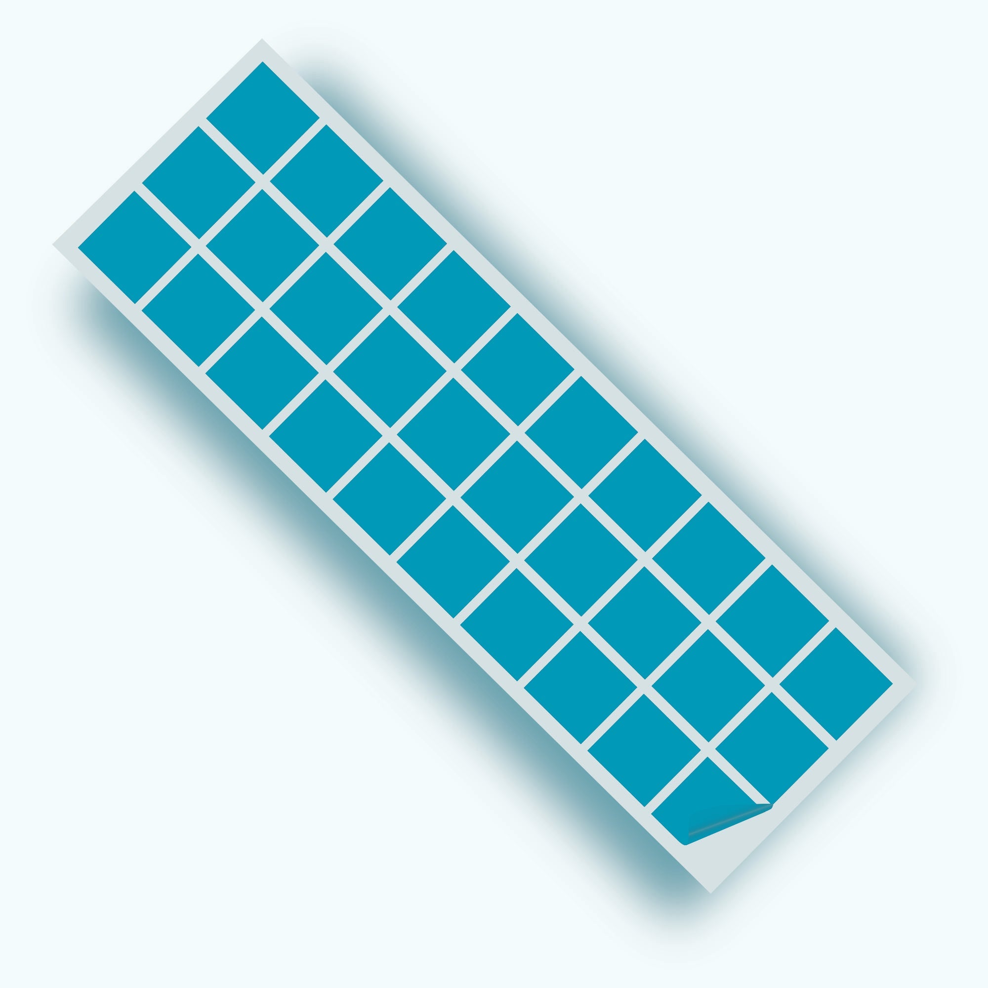 Aqua Green Matte 2 in SQ Vinyl Wall Tile Stickers Kitchen & Bathroom Transfers