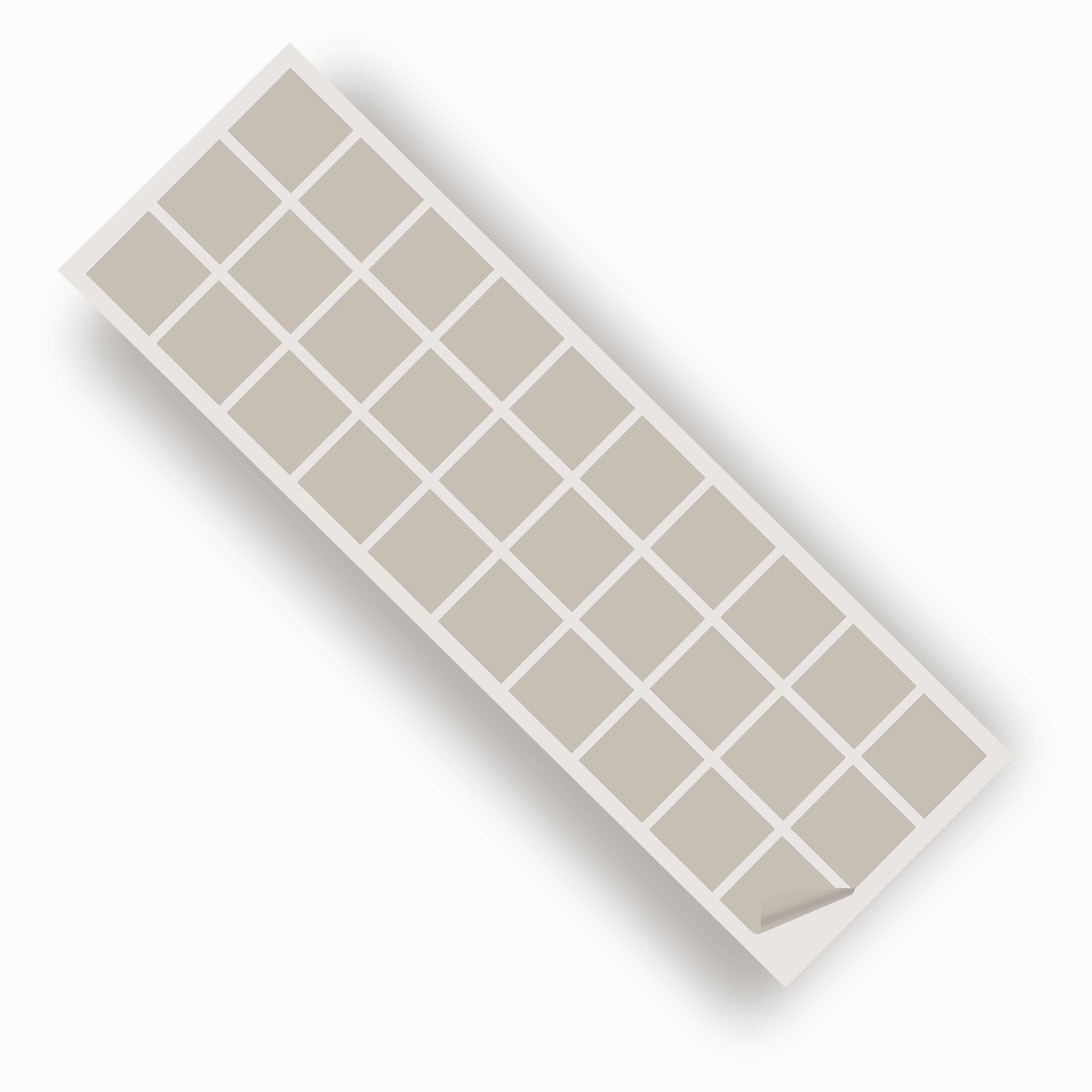 Silver Gloss 2 in SQ Vinyl Wall Tile Stickers Kitchen & Bathroom Transfers